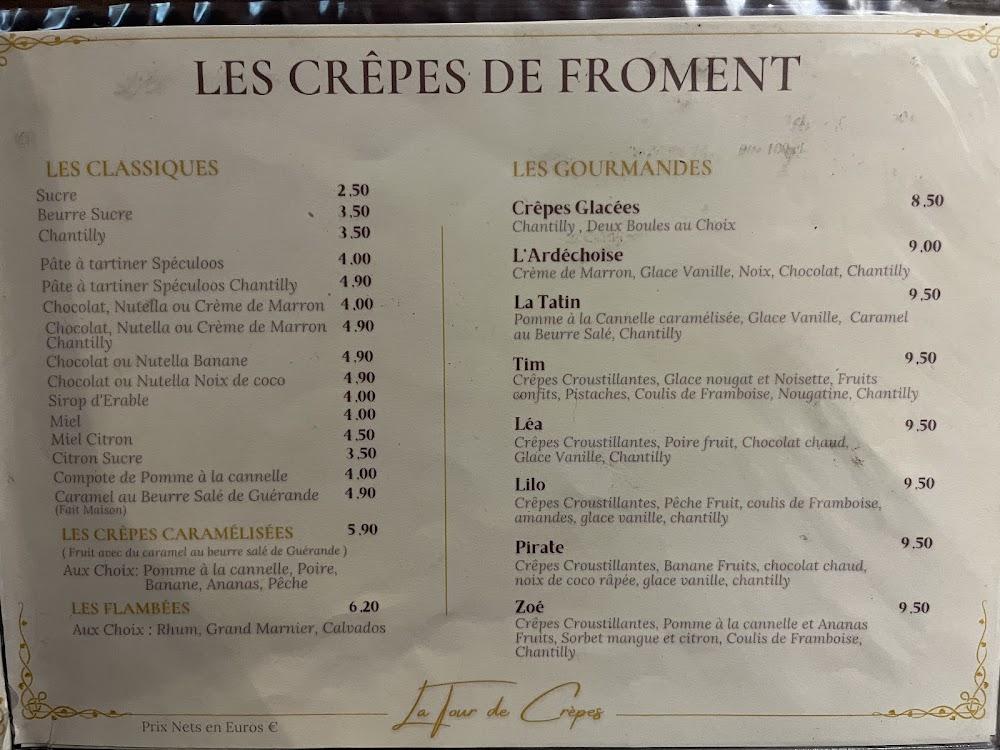 La Tour De Crêpes - Menu Image 2